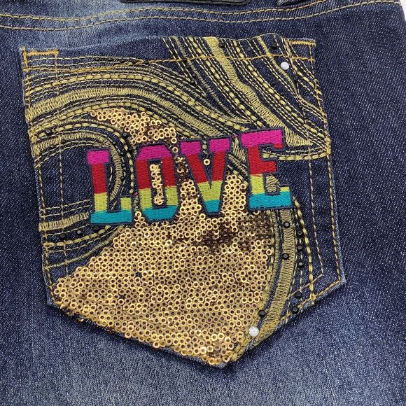 Coogi Australia‎ Womens Love Sequin Pocket Jeans Blue Size 13/14 - Picture 5 of 11